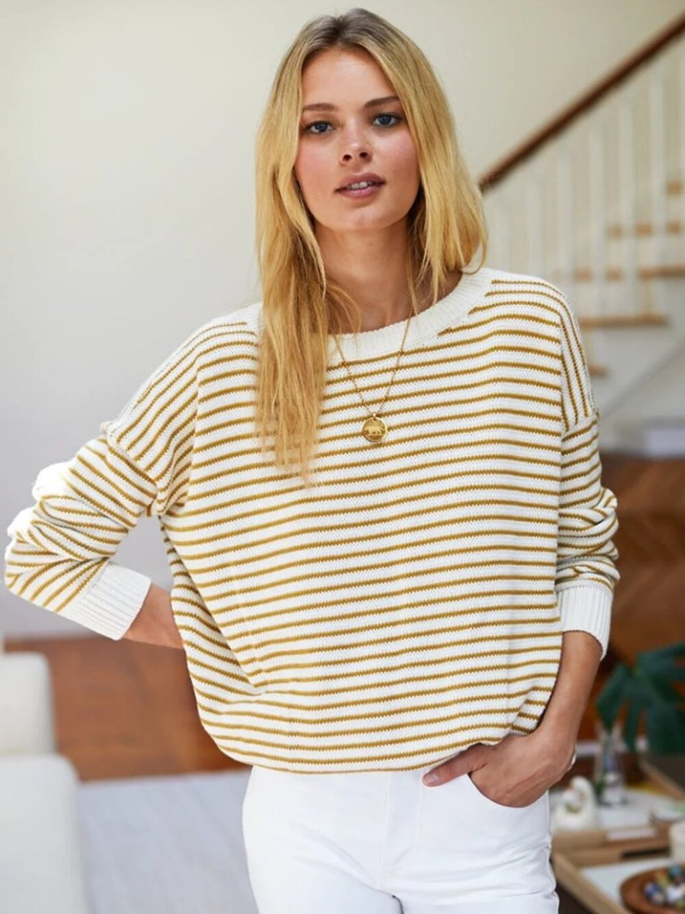 Emerson Fry Striped Carolyn Sweater